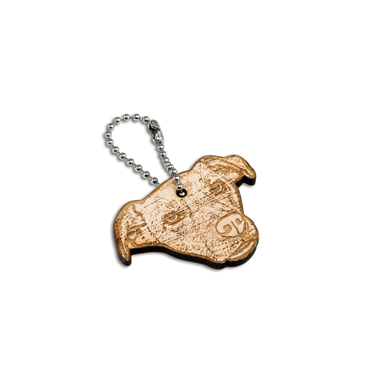 Wooden Pet Portrait Keychain - Bijouxelry